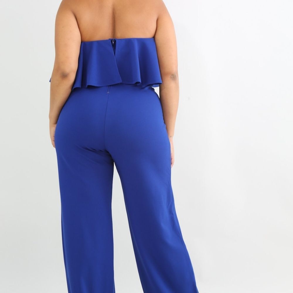 Tube Ruffled Back Zippered Jumpsuit - Picture 5 of 7
